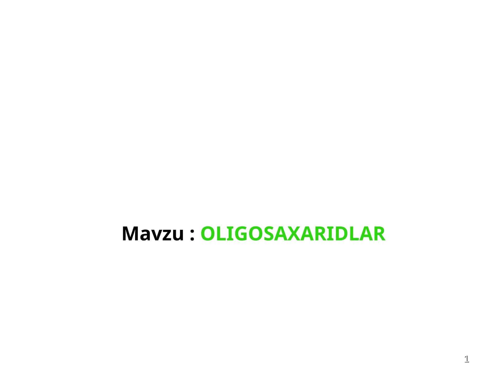 OLIGOSAXARIDLAR