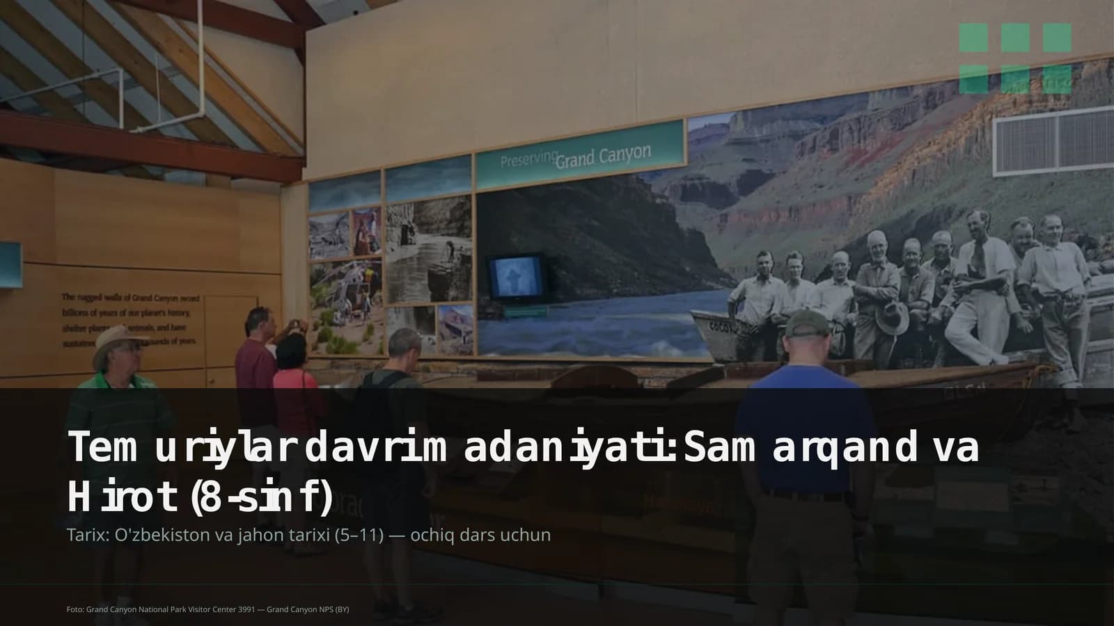 Temuriylar davri madaniyati: Samarqand va Hirot (8-sinf)