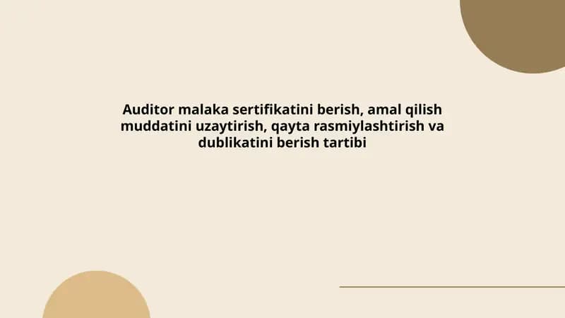 Auditor malaka sertifikati