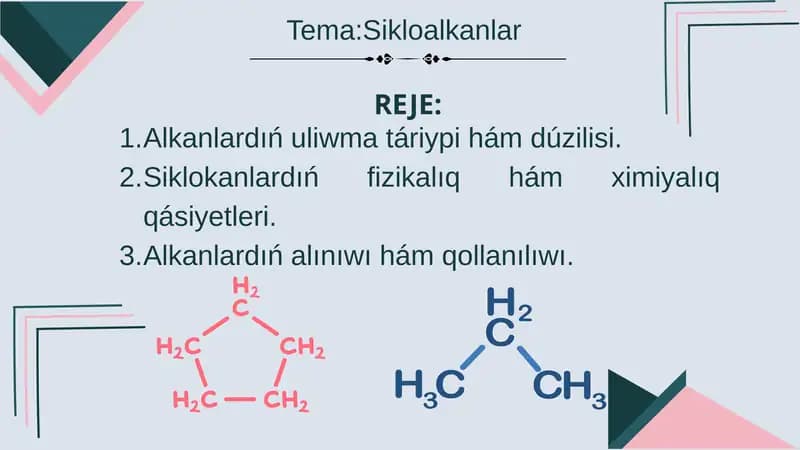 Sikloalkanlar