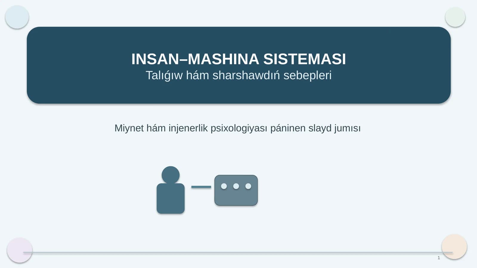 INSAN–MASHINA SISTEMASI