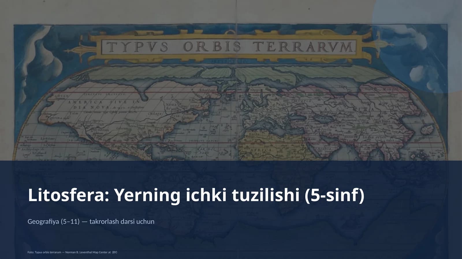 Litosfera: Yerning ichki tuzilishi (5-sinf)