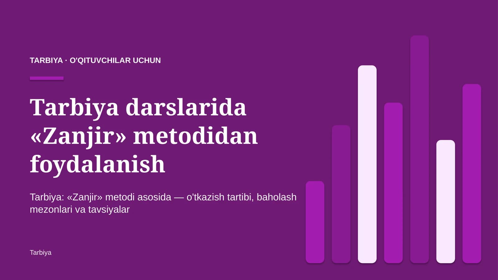 tarbiya darslarida zanjir metodidan foydalanish 7356