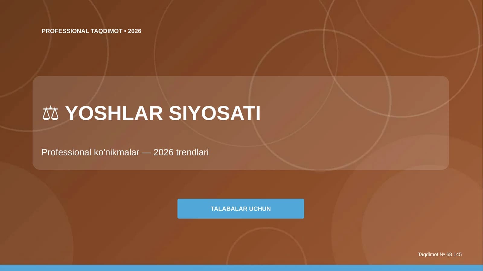 Yoshlar siyosati: professional ko'nikmalar (2026 trendlari)