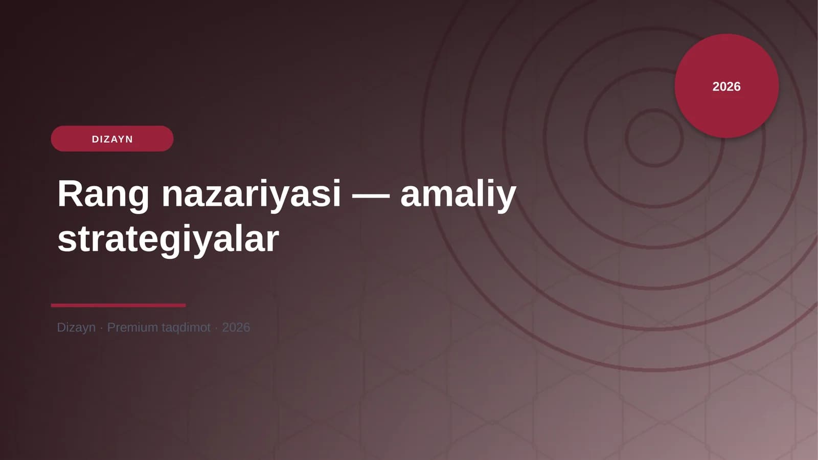 Rang nazariyasi — amaliy strategiyalar