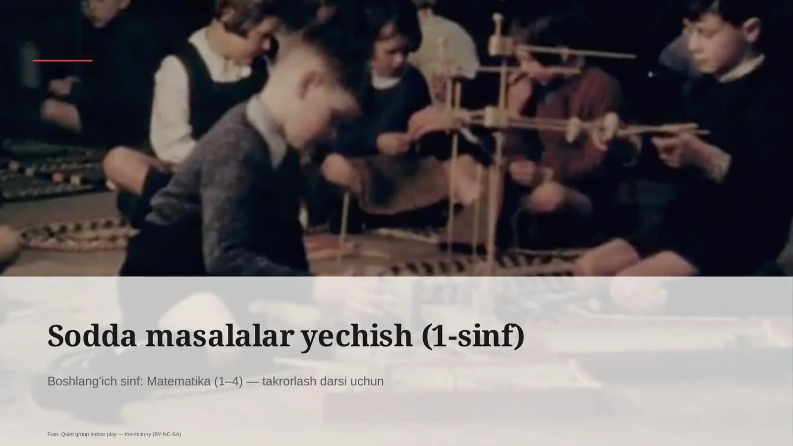 Sodda masalalar yechish (1-sinf)