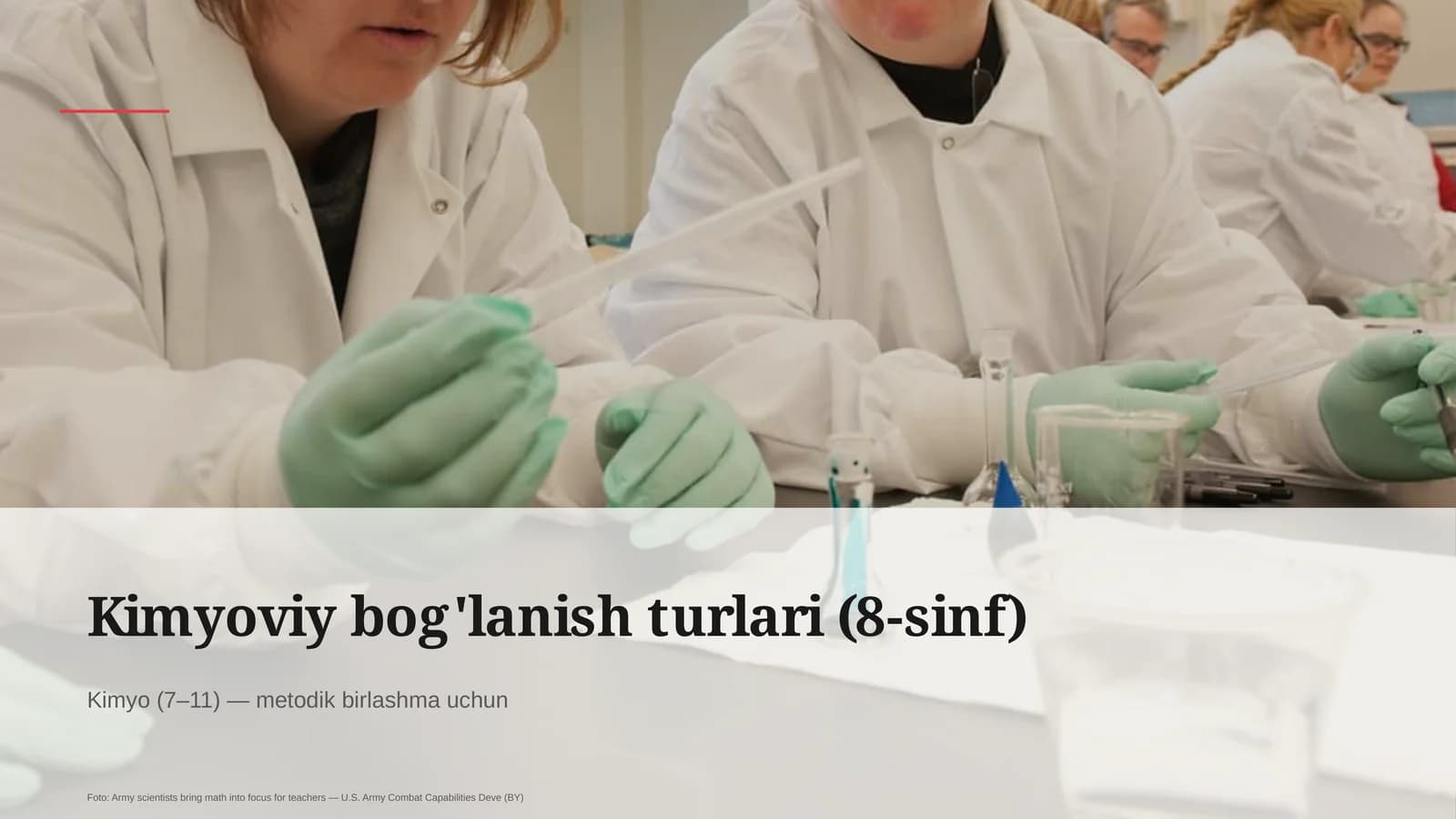 Kimyoviy bog'lanish turlari (8-sinf)