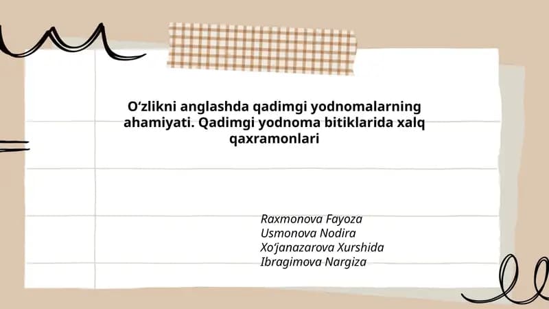 Qadimgi yodnomalar