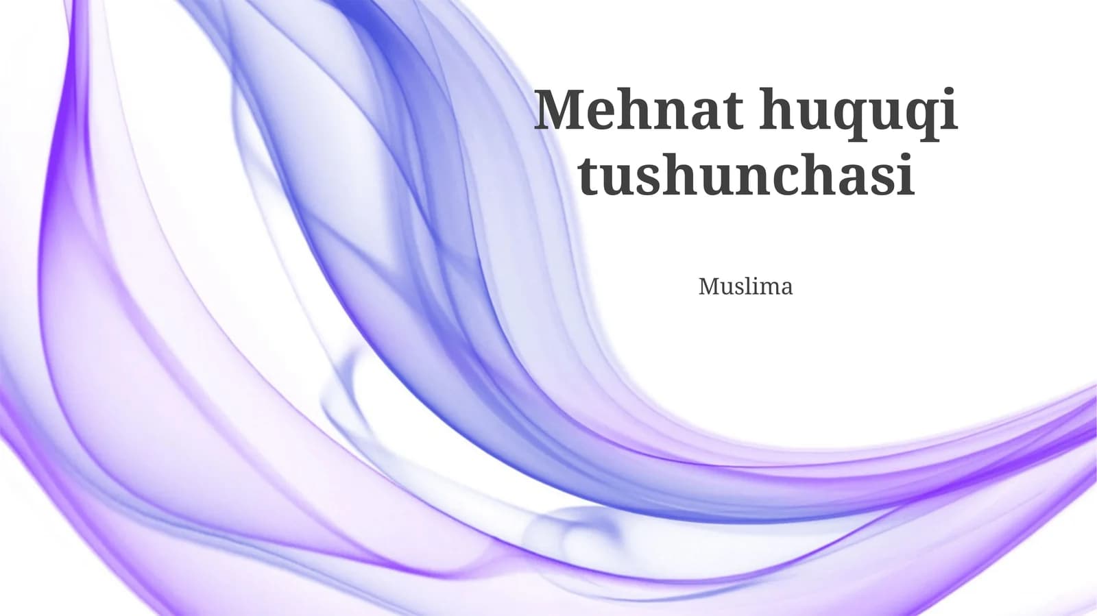 Mehnat huquqi tushunchasi