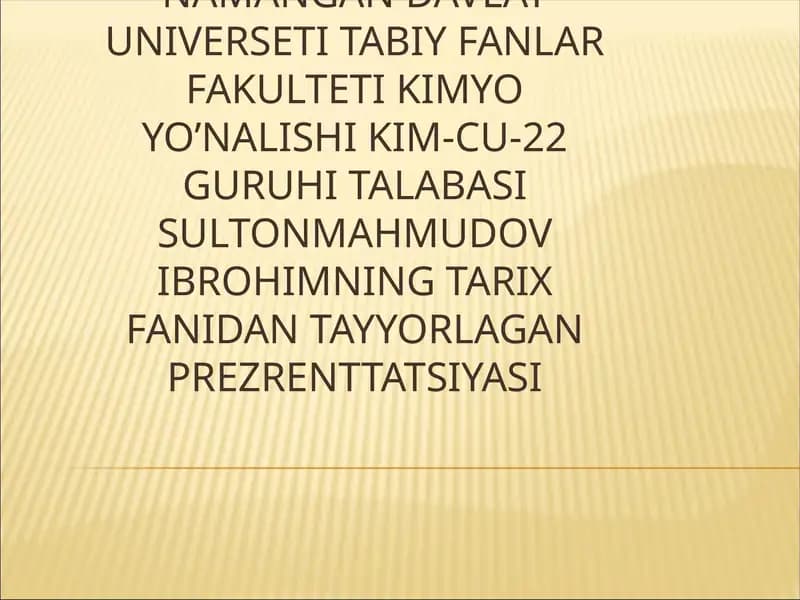 O'zbekistonda millatlararo totuvlikning taminlanshi
