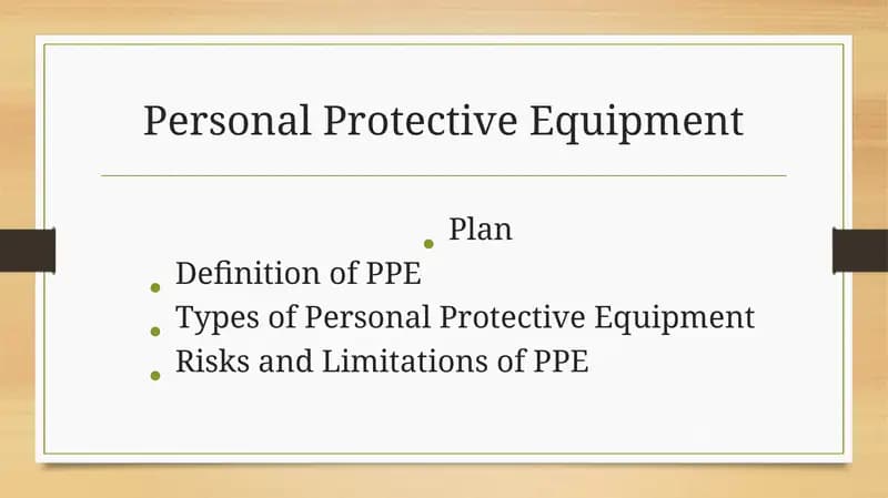Personal Protective Equipment