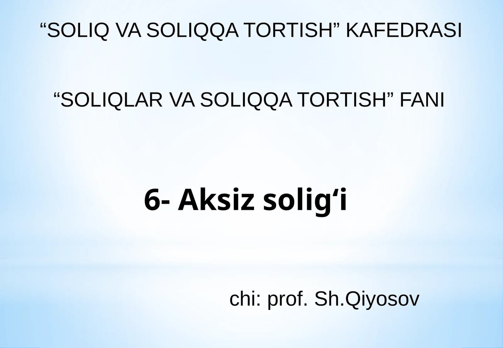 Aksiz solig‘i