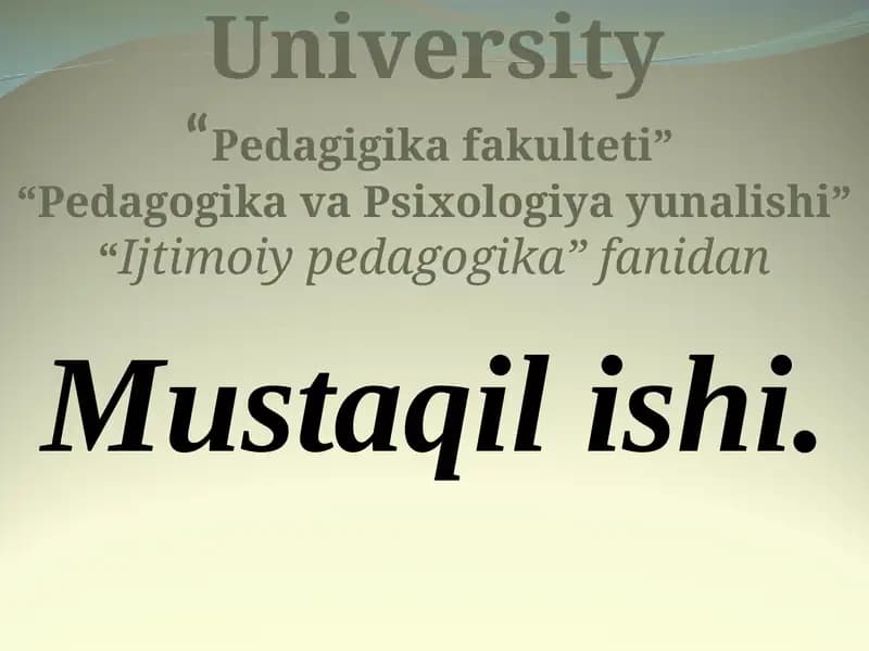 Ijtimoiy tarbiya. Ijtimoiy pedagogikada me'yordan chekinish .