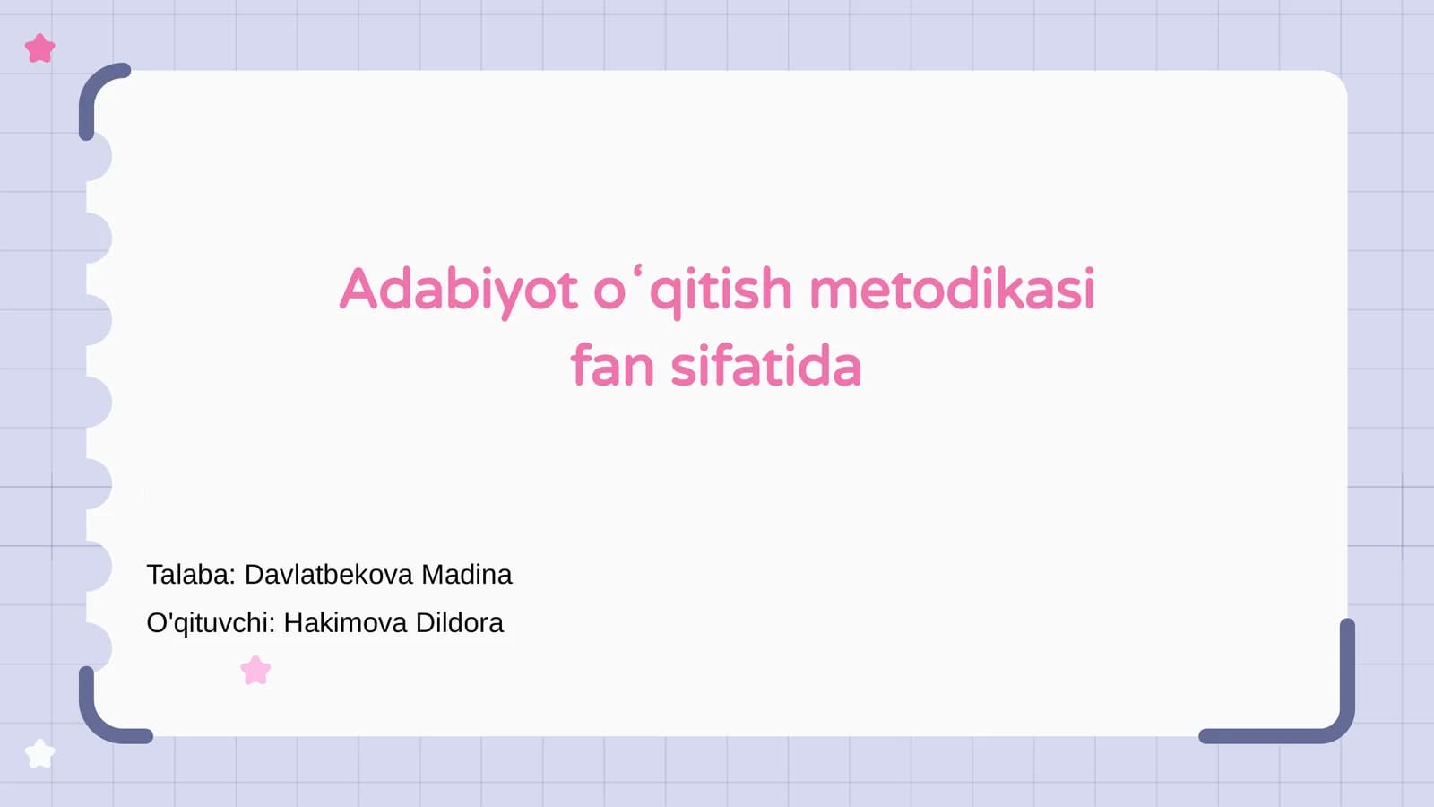 Adabiyot oʻqitish metodikasi