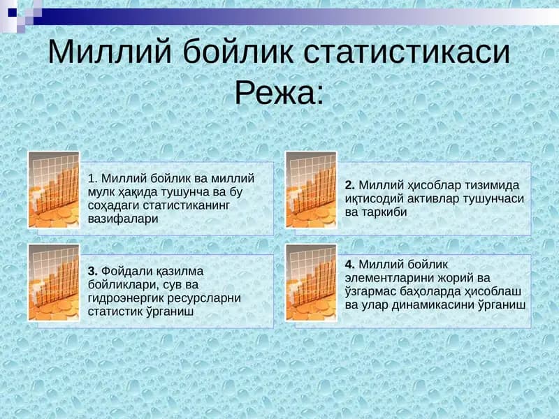 Миллий бойлик статистикаси