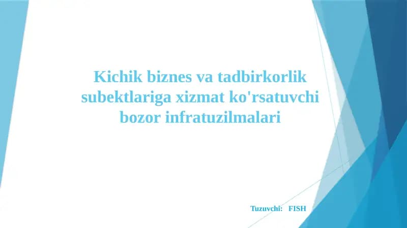 Bozor infrаtuzilmalari