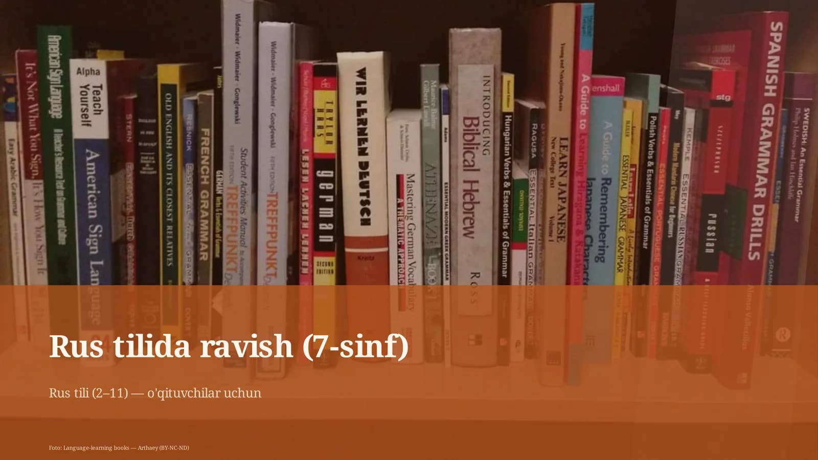 Rus tilida ravish (7-sinf)