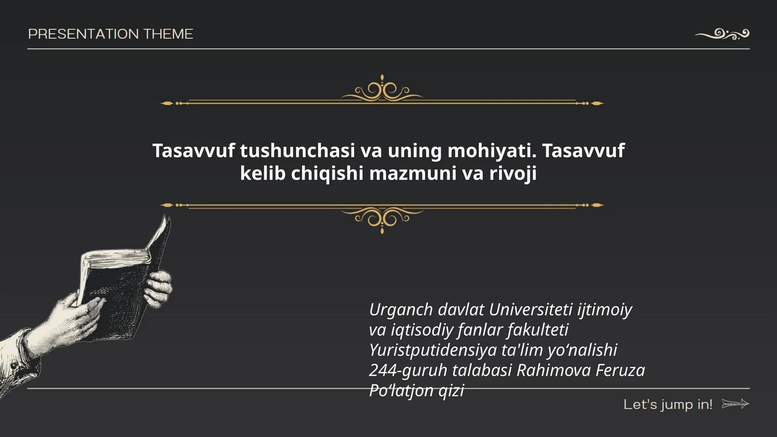 Tasavvuf tushunchasi va uning mohiyati