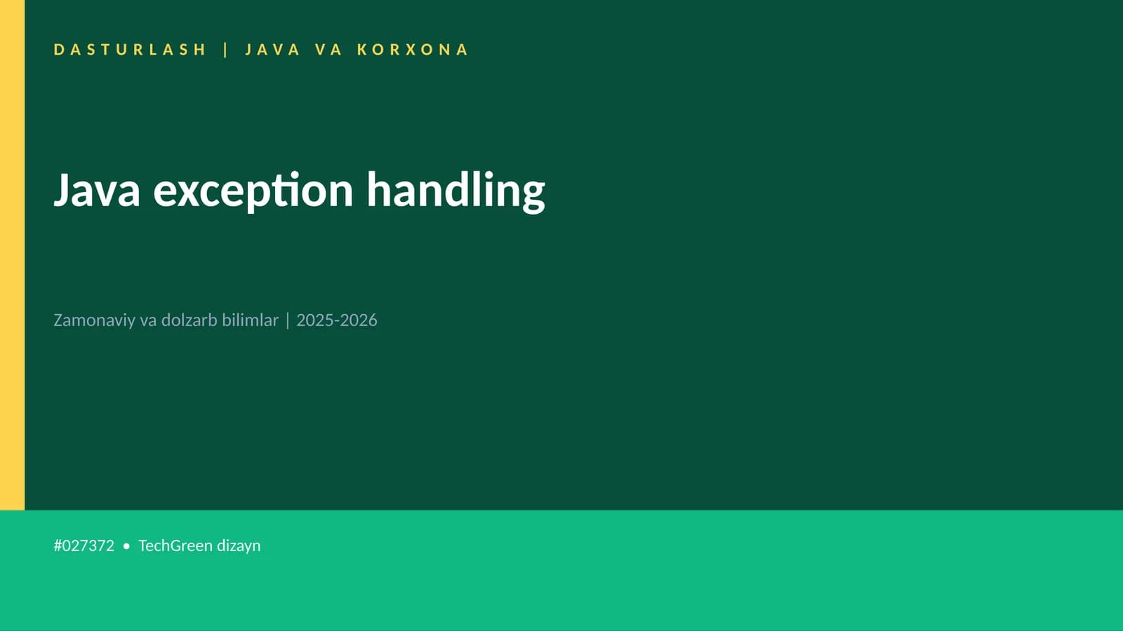 Java exception handling