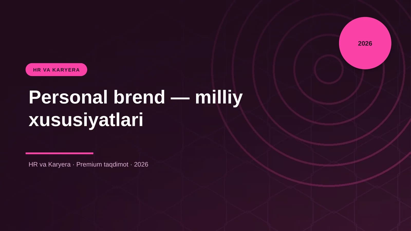 Personal brend — milliy xususiyatlari