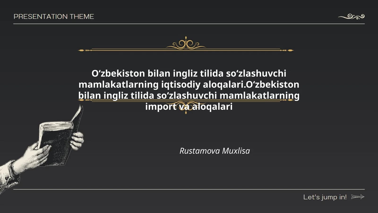 Oʻzbekiston bilan ingliz tilida soʻzlashuvchi mamlakatlarning iqtisodiy aloqalari.Oʻzbekiston bilan ingliz tilida soʻzlashuvchi mamlakatlarning import va aloqalari