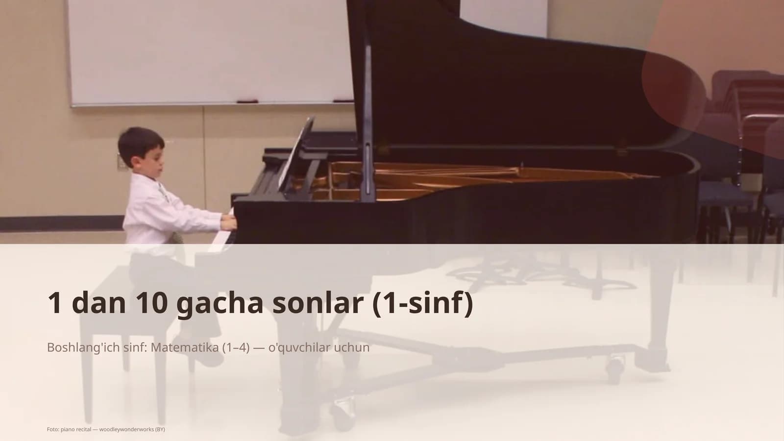1 dan 10 gacha sonlar (1-sinf)