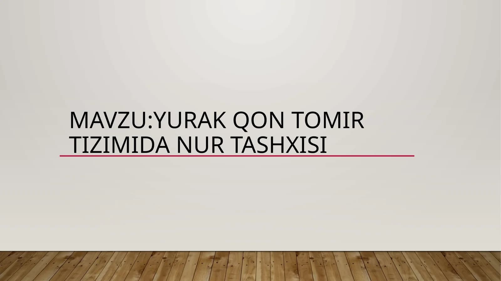 Yurak qon tomir tizimida nur tashxisi