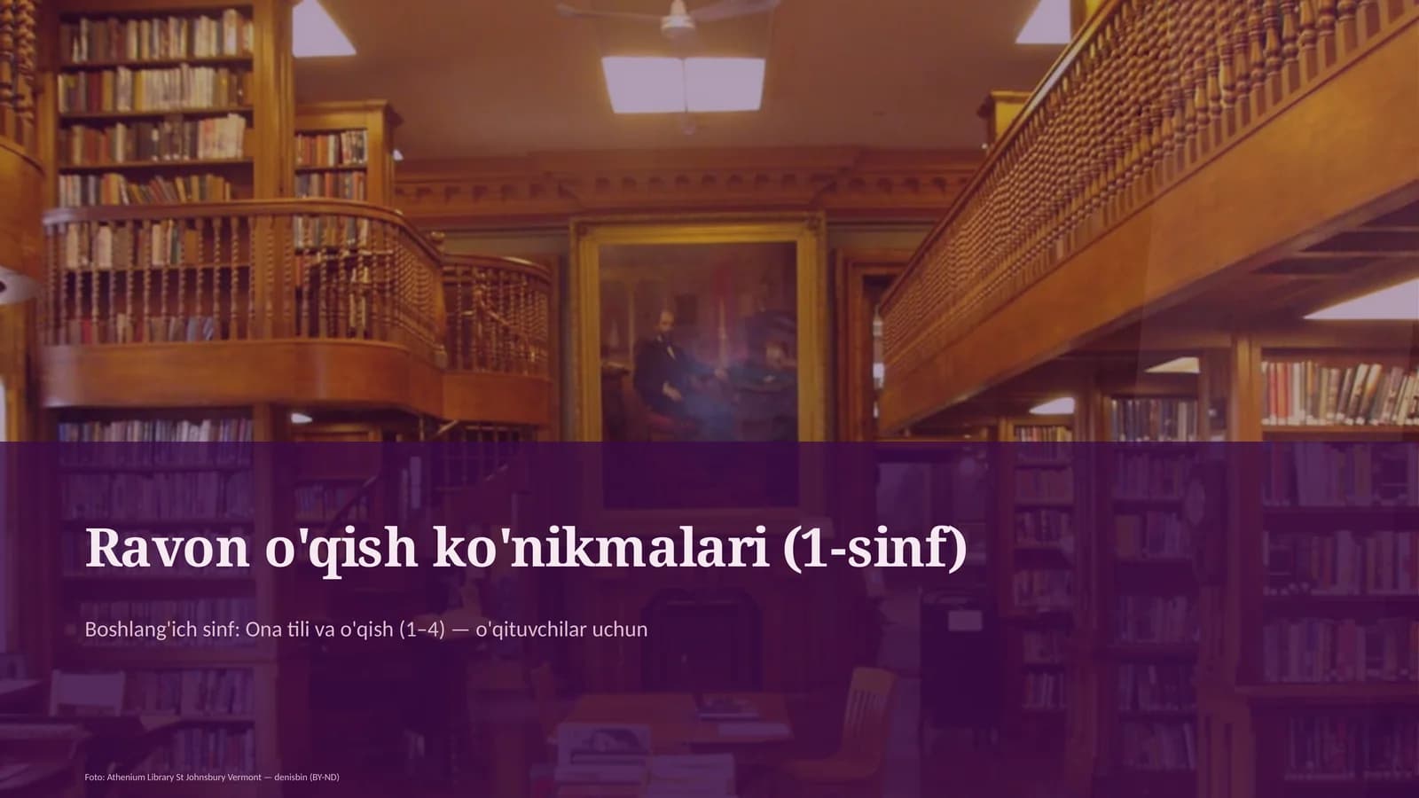 Ravon o'qish ko'nikmalari (1-sinf)