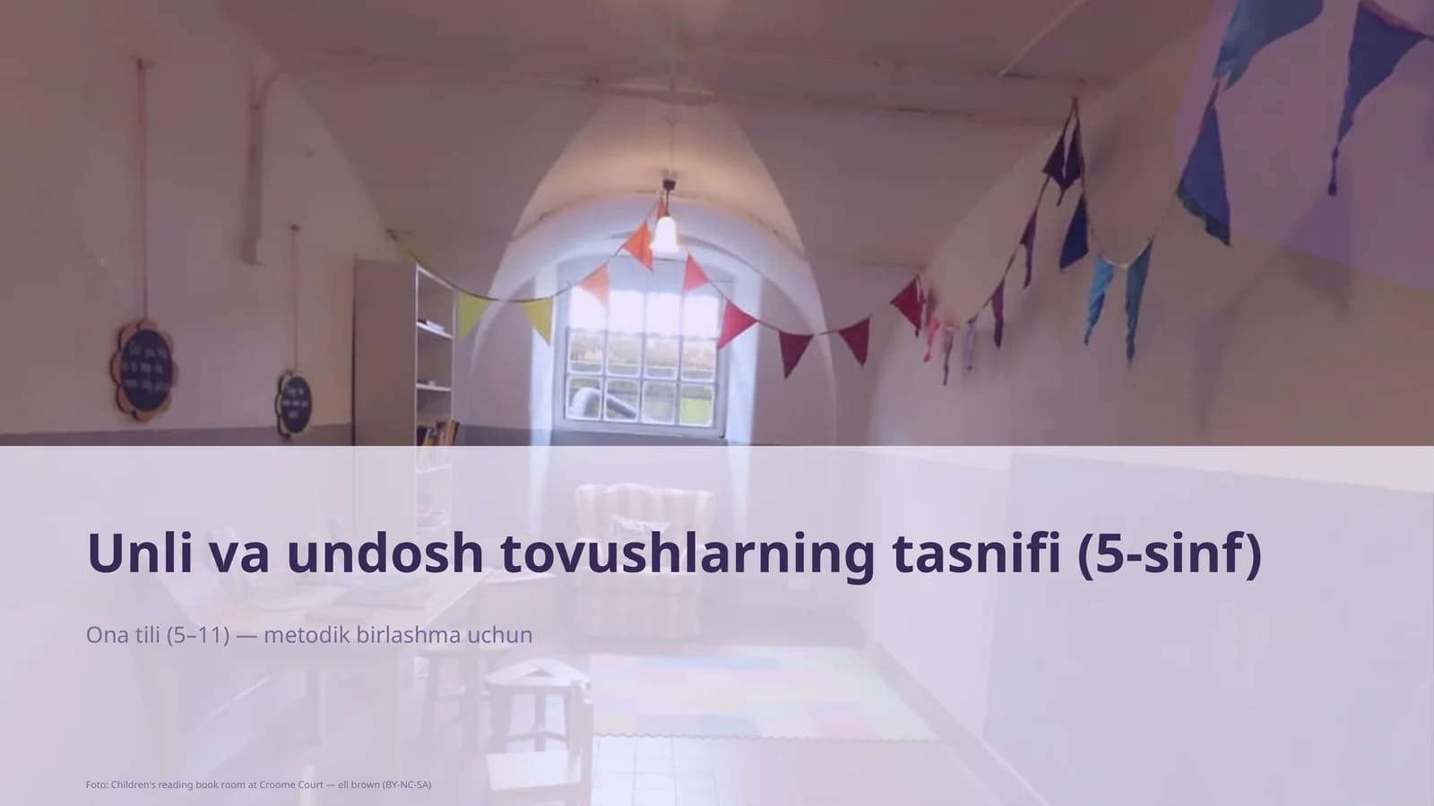 Unli va undosh tovushlarning tasnifi (5-sinf)