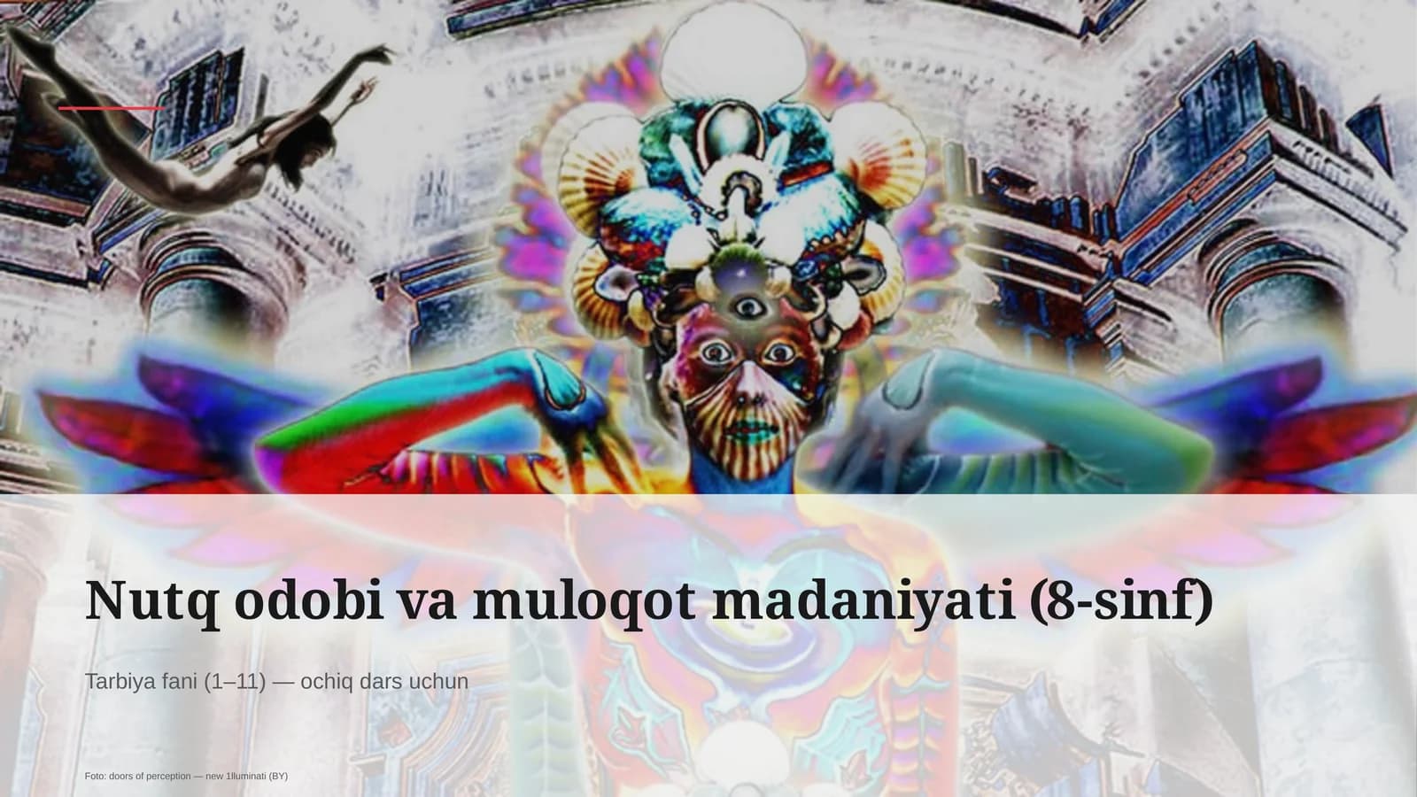 Nutq odobi va muloqot madaniyati (8-sinf)