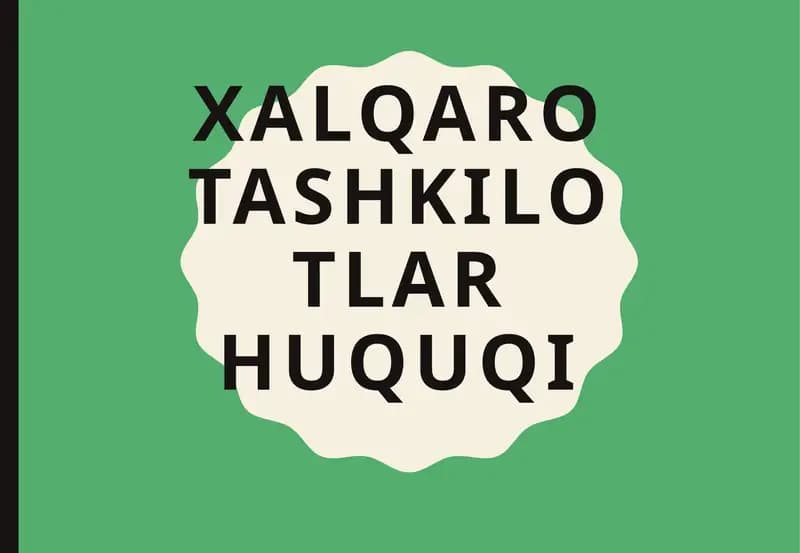 Xalqarotashkilotlar huquqi