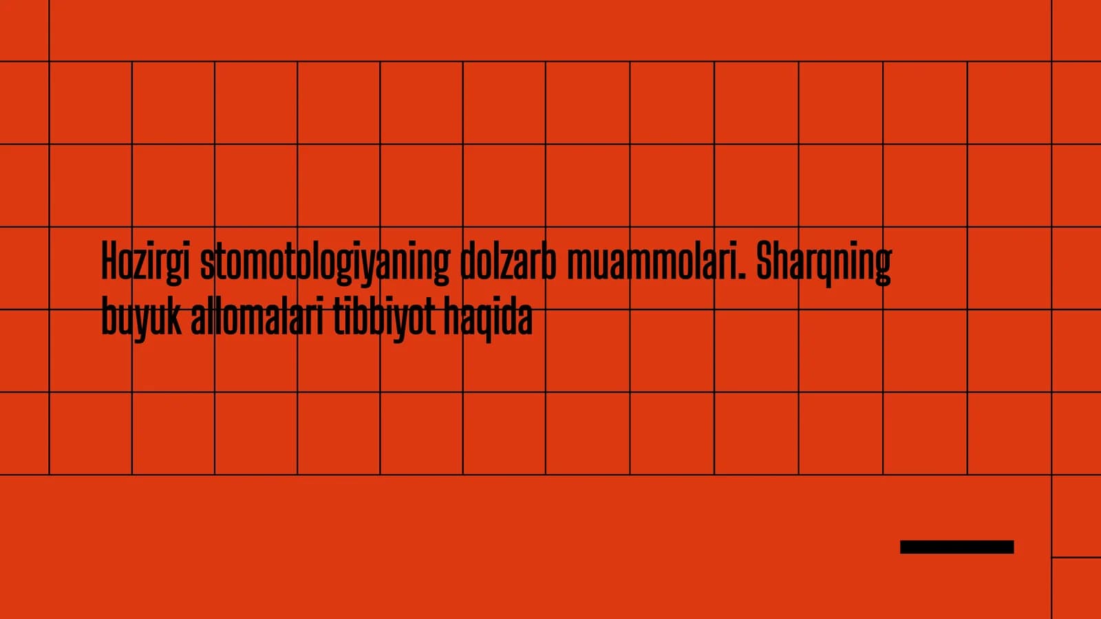 Hozirgi stomotologiyaning dolzarb muammolari. Sharqning buyuk allomalari tibbiyot haqida