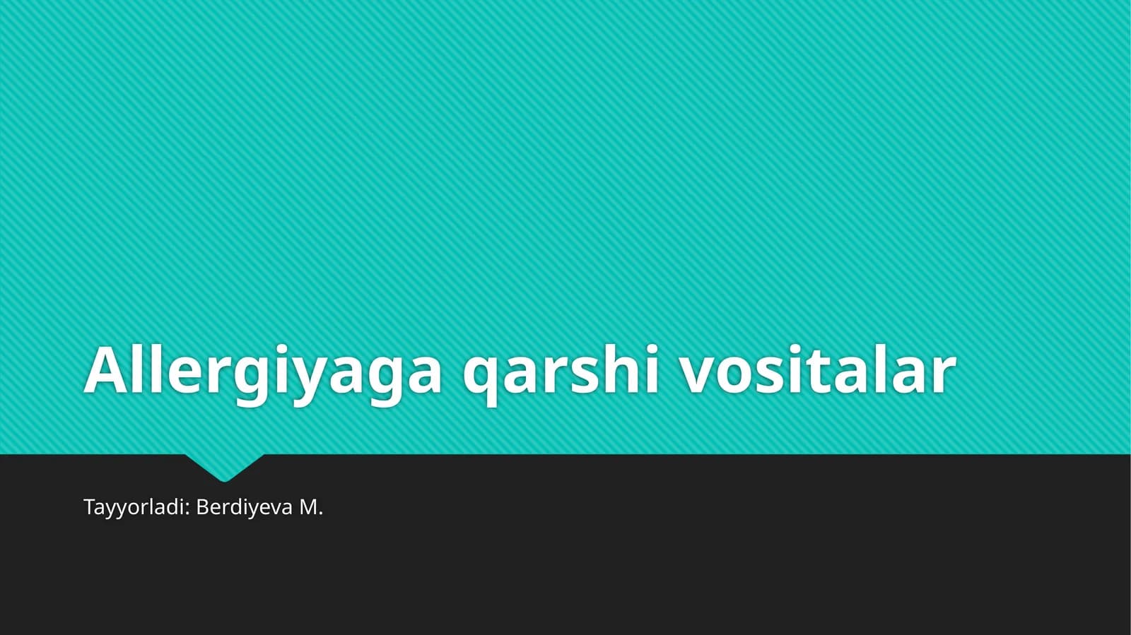 Allergiyaga qarshi vositalar