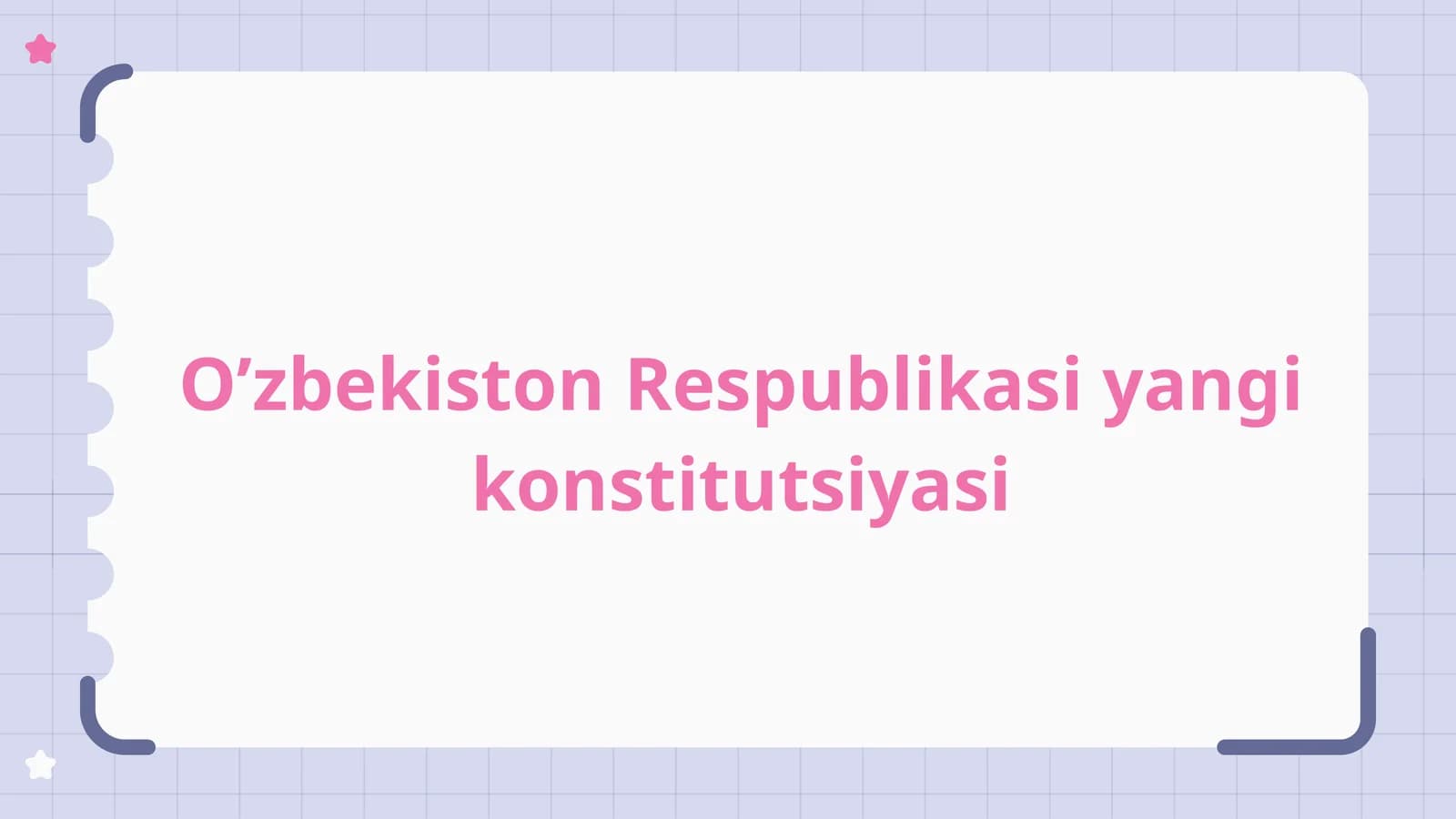 O’zbekiston Respublikasi yangi konstitutsiyasi
