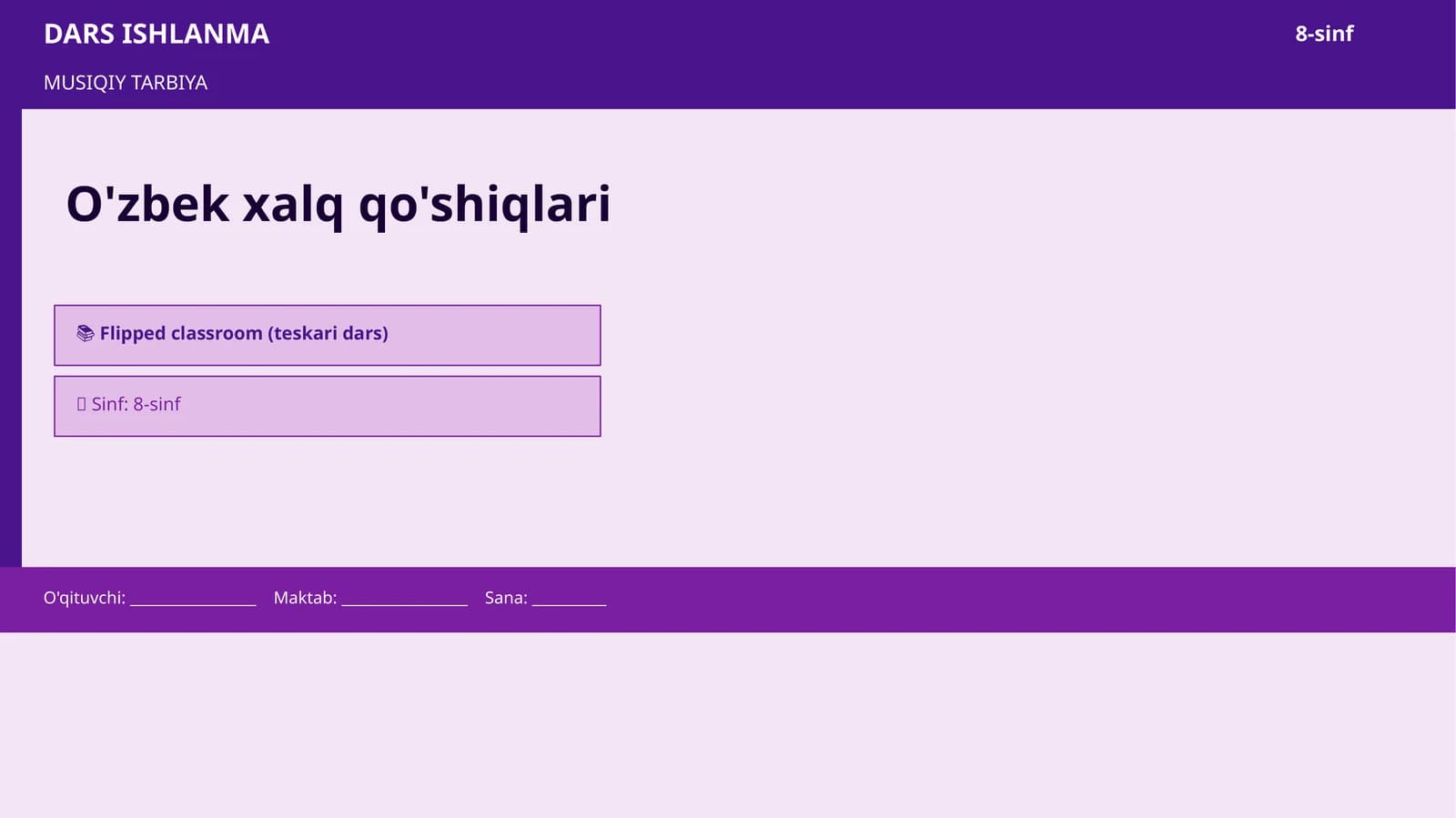 DARS ISHLANMA