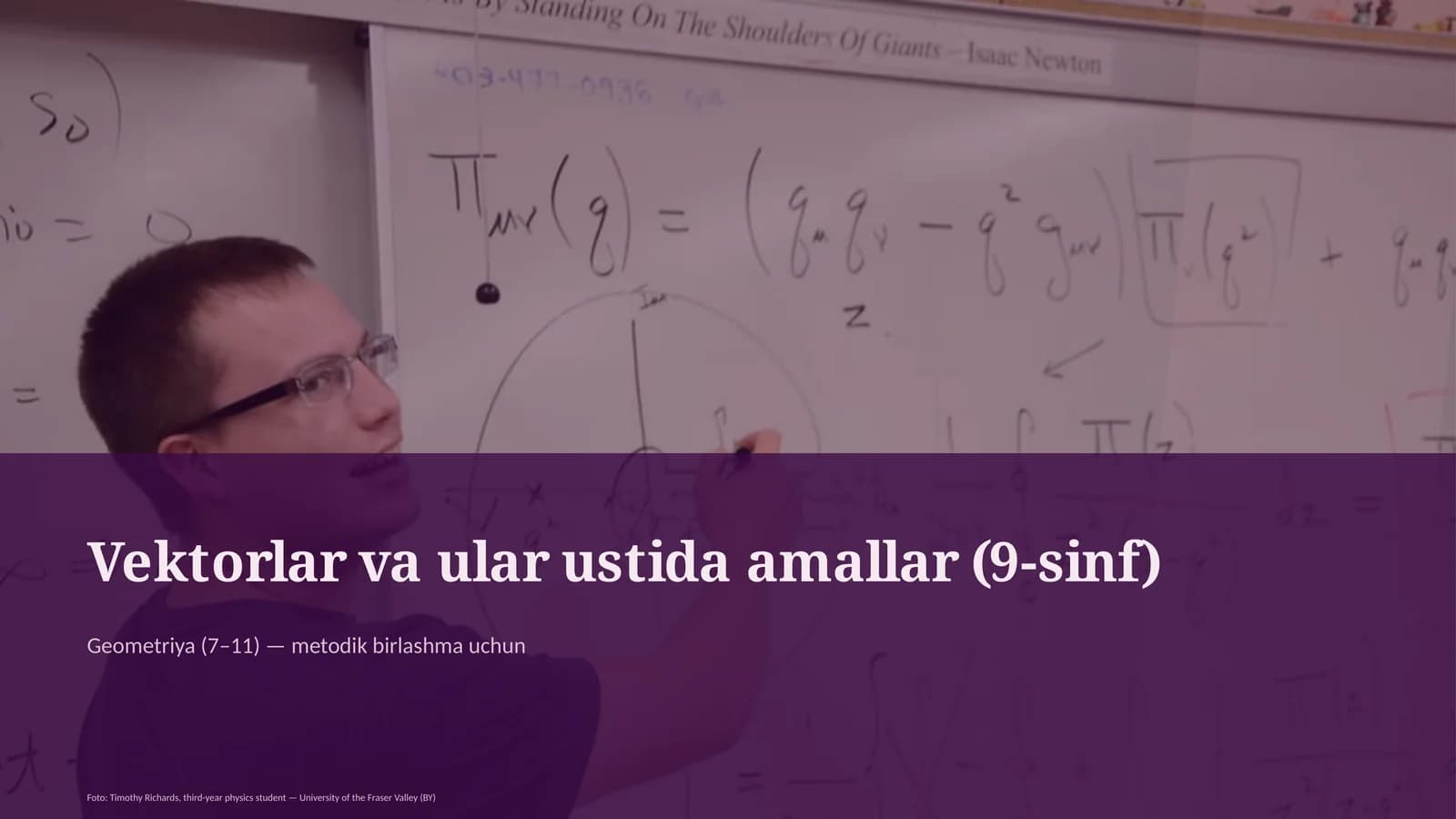 Vektorlar va ular ustida amallar (9-sinf)