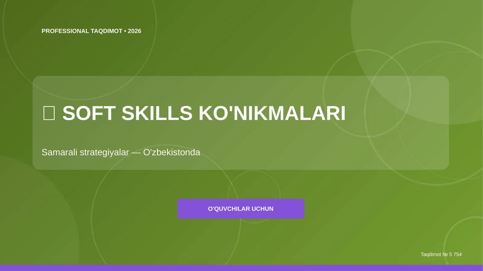 SOFT SKILLS KO'NIKMALARI