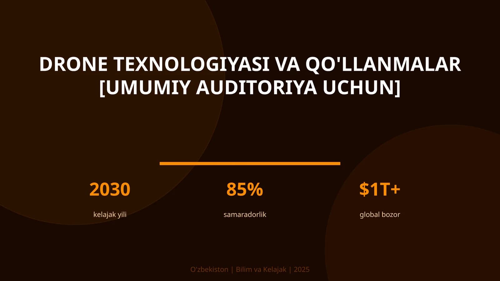 Drone texnologiyasi va qo'llanmalar [umumiy auditoriya uchun]