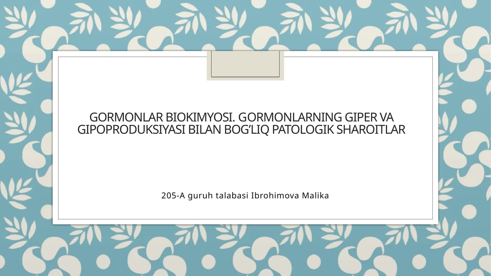 Gormonlar biokimyosi
