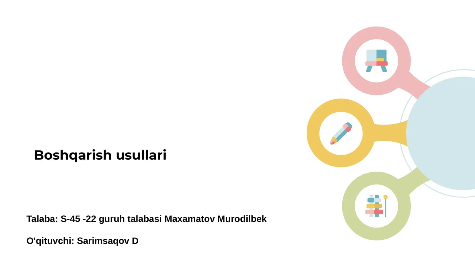 Boshqarish usullari