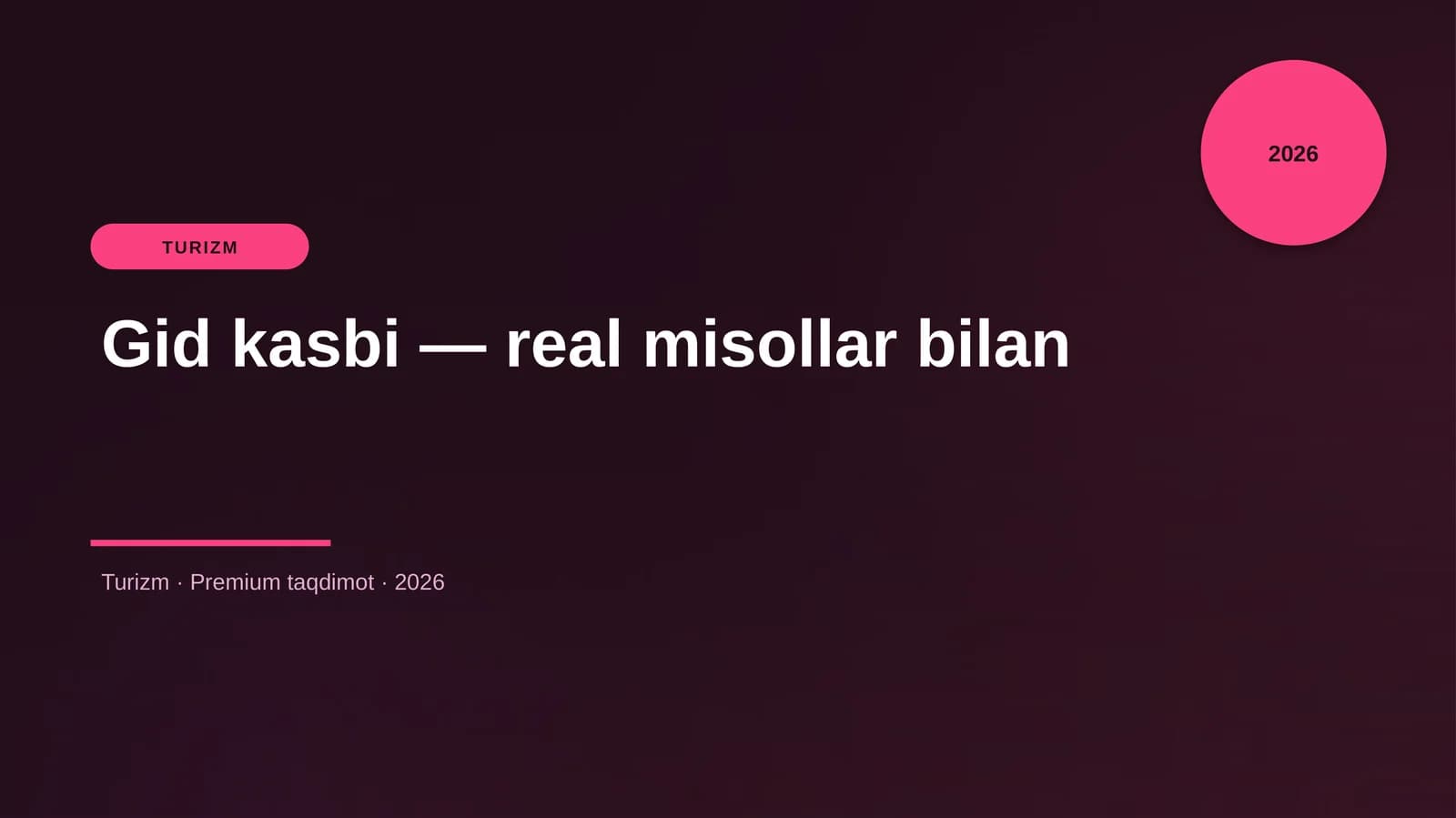 Gid kasbi — real misollar bilan