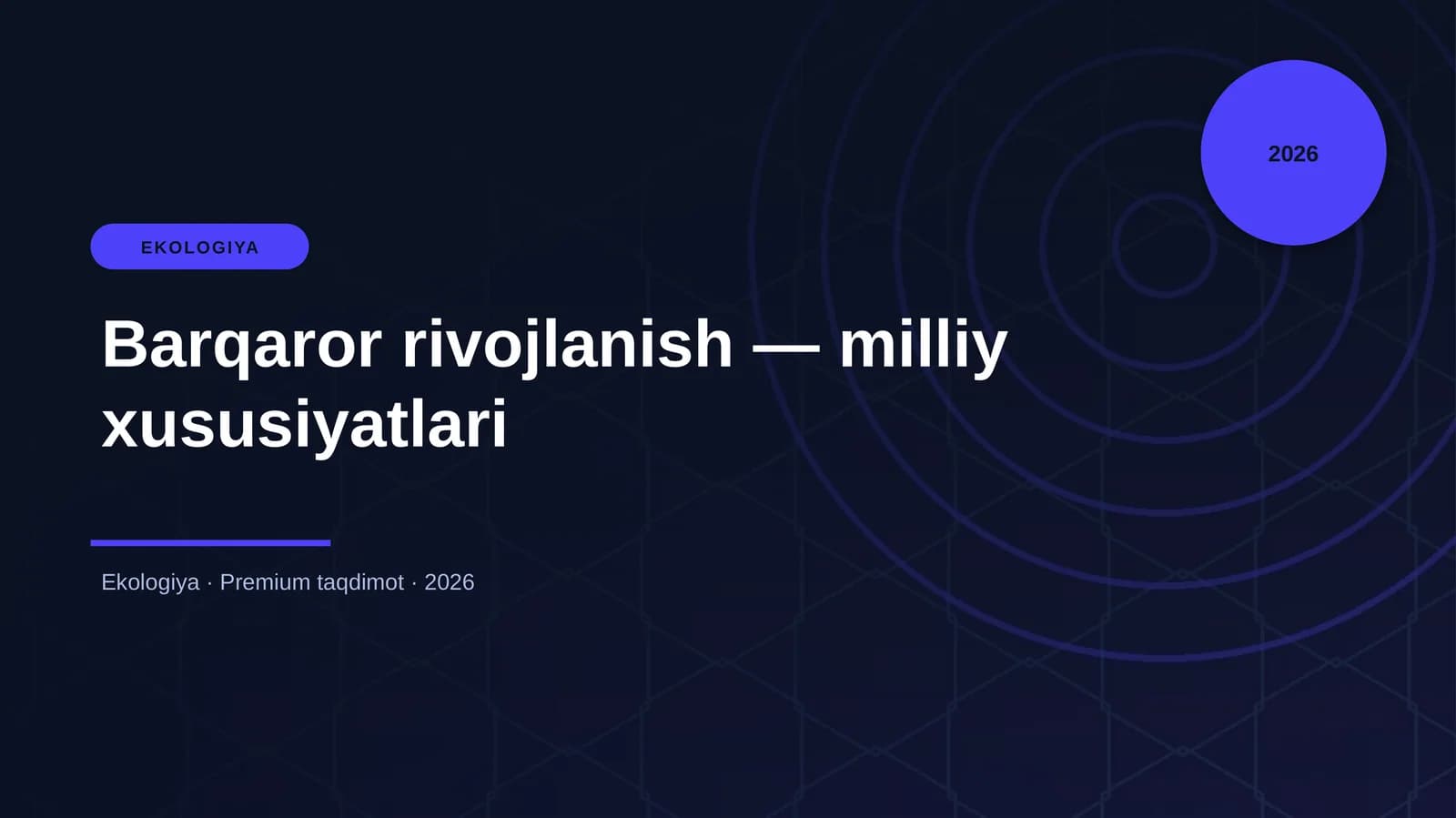 Barqaror rivojlanish — milliy xususiyatlari