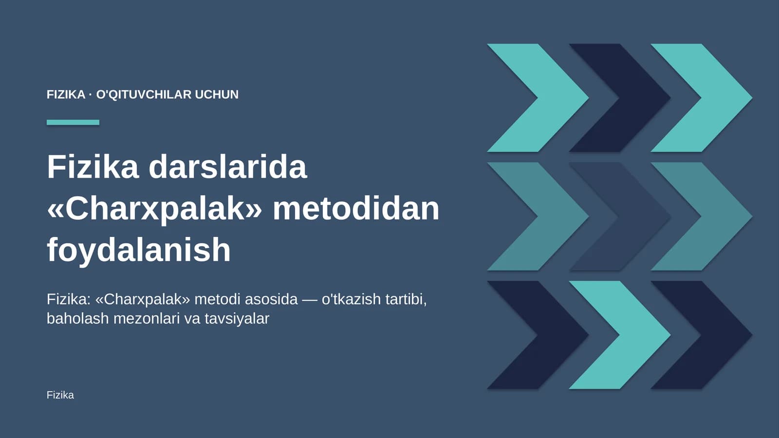 fizika darslarida charxpalak metodidan foydalanish 3093