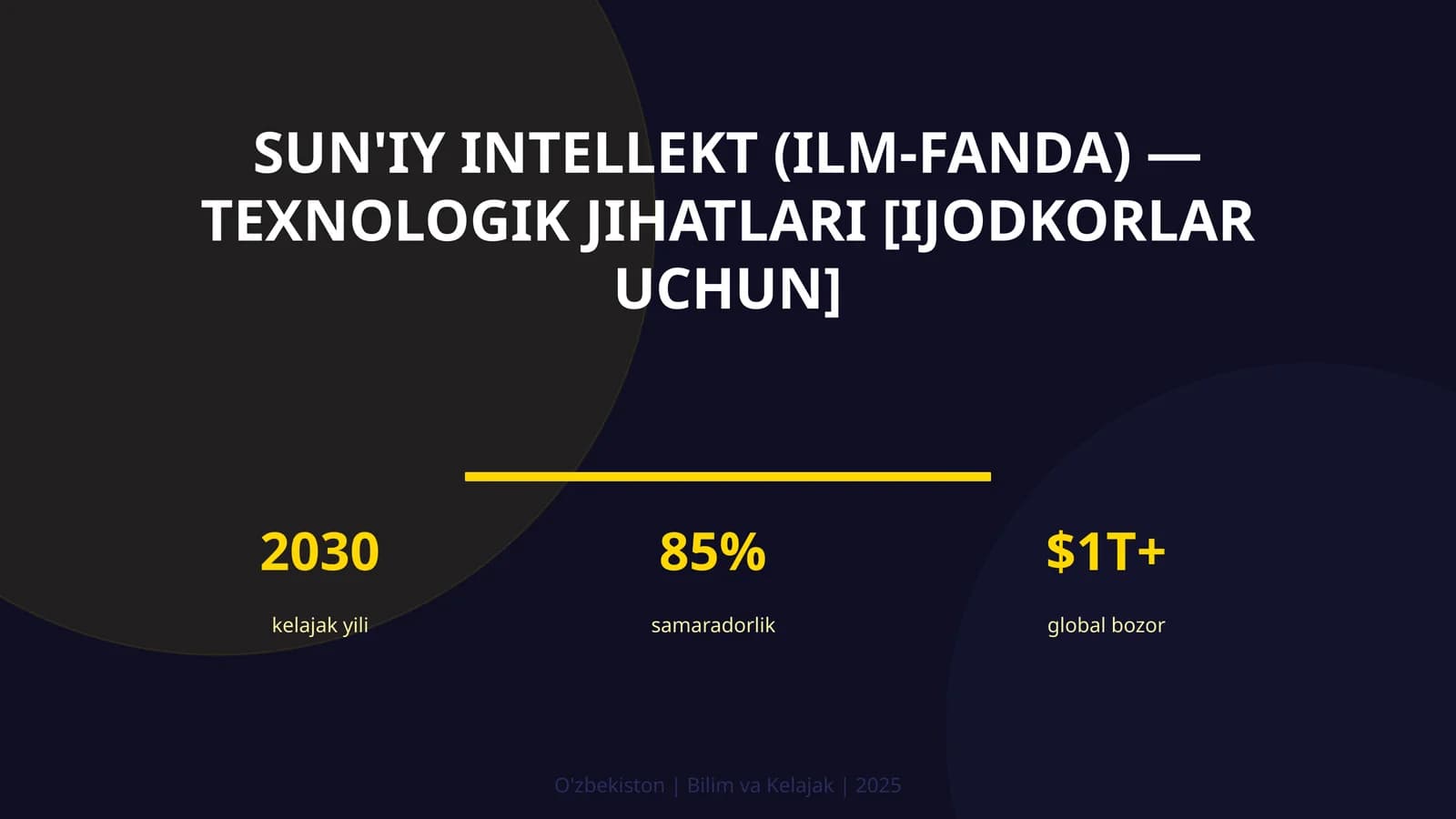 Sun'iy Intellekt (Ilm-fanda) - Texnologik Jihatlari [Ijodkorlar Uchun]