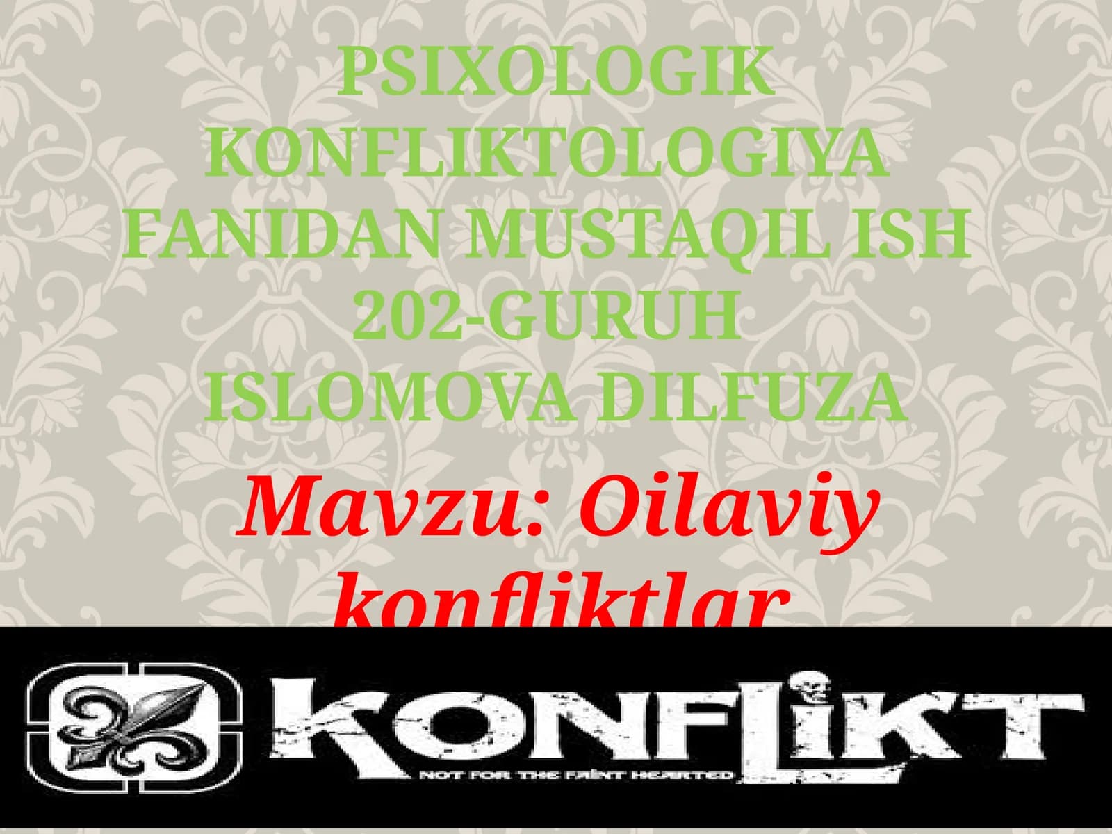 Oilaviy konfliktlar