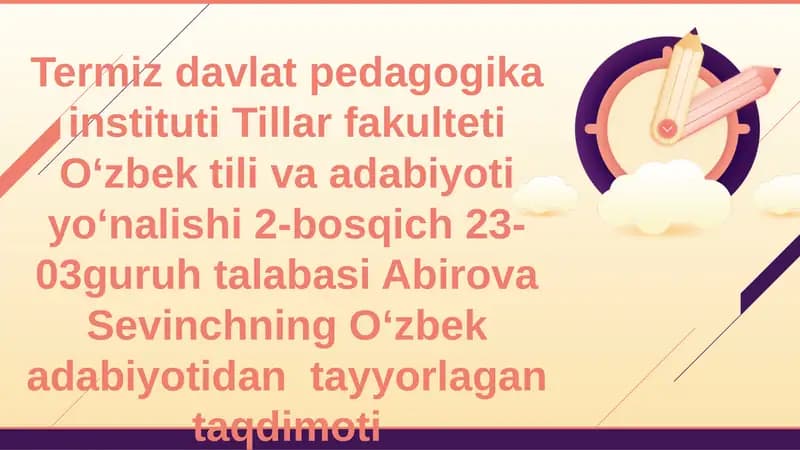 Ahmad Yassaviy va Ahmad Yugnakiyning hayoti va ijodi manbalari