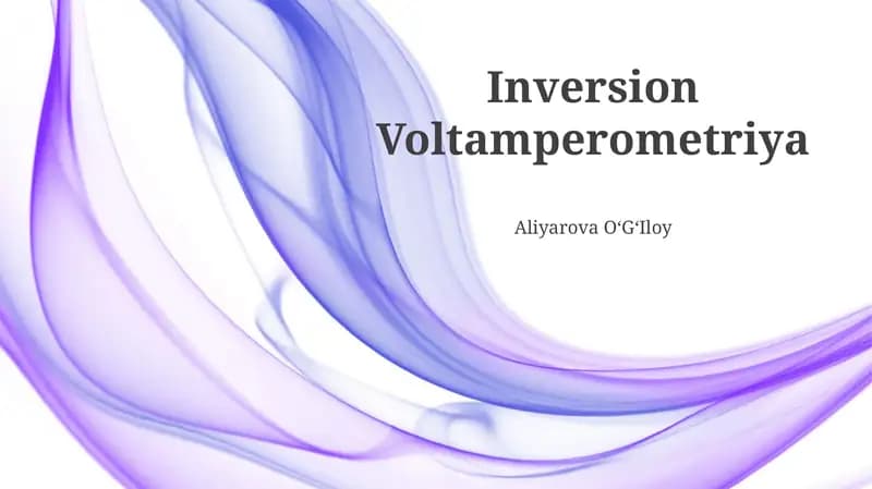 Inversion Voltamperometriya