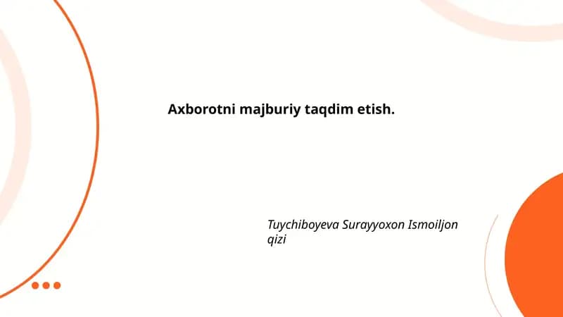 Axborotni majburiy taqdim etish