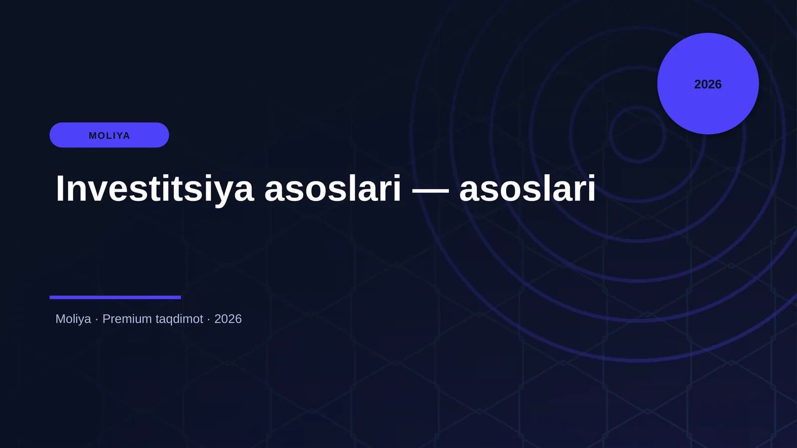 Investitsiya asoslari — asoslari