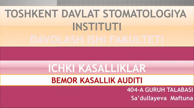 Sa’dullayeva Maftuna
